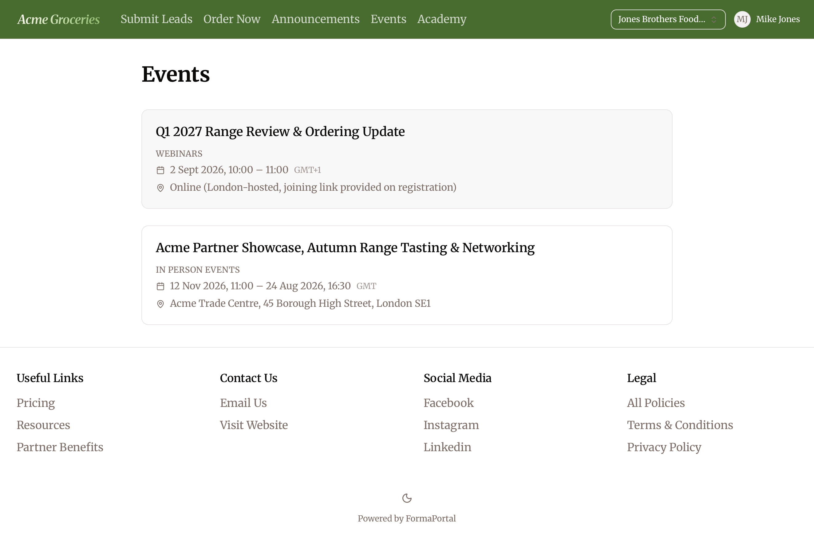 Browse Upcoming Events