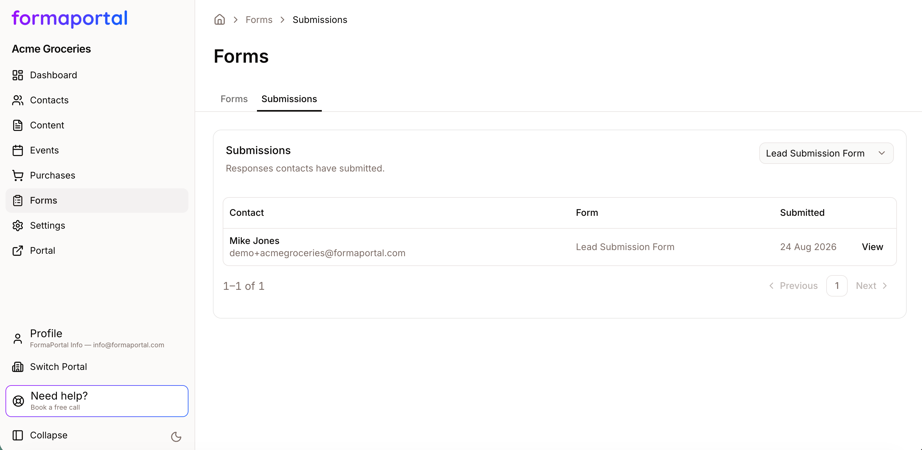View Leads in Dashboard
